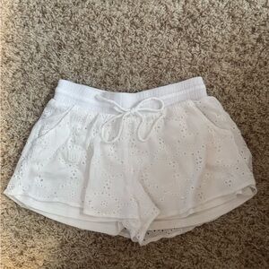 White Eyelet Shorts